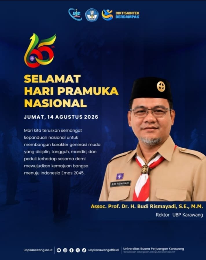 Hari Pramuka ke-65, Rektor UBP Karawang Ajak Generasi Muda Perkuat Karakter dan Kepedulian Sosial