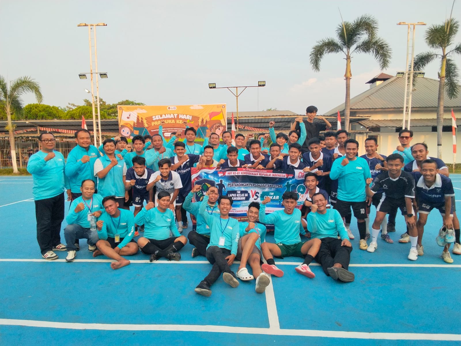 HUT ke-81 RI, GOKAR dan Warga Binaan Lapas Karawang Gelar Futsal Persahabatan, Perkuat Sinergi dan Pembinaan