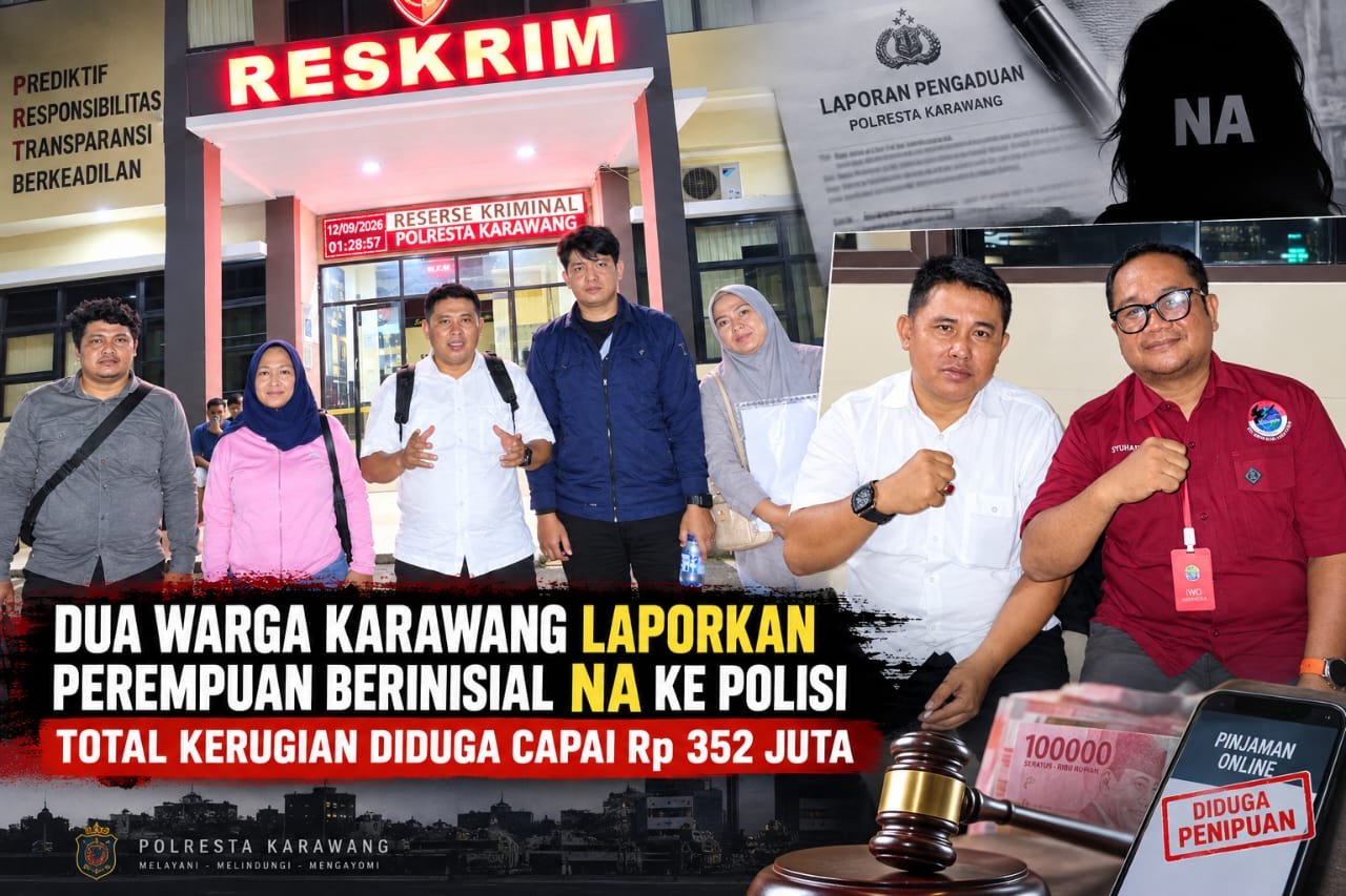 Dua Warga Karawang Laporkan Perempuan Berinisial NA ke Polisi, Total Kerugian Diduga Capai Ratusan Juta