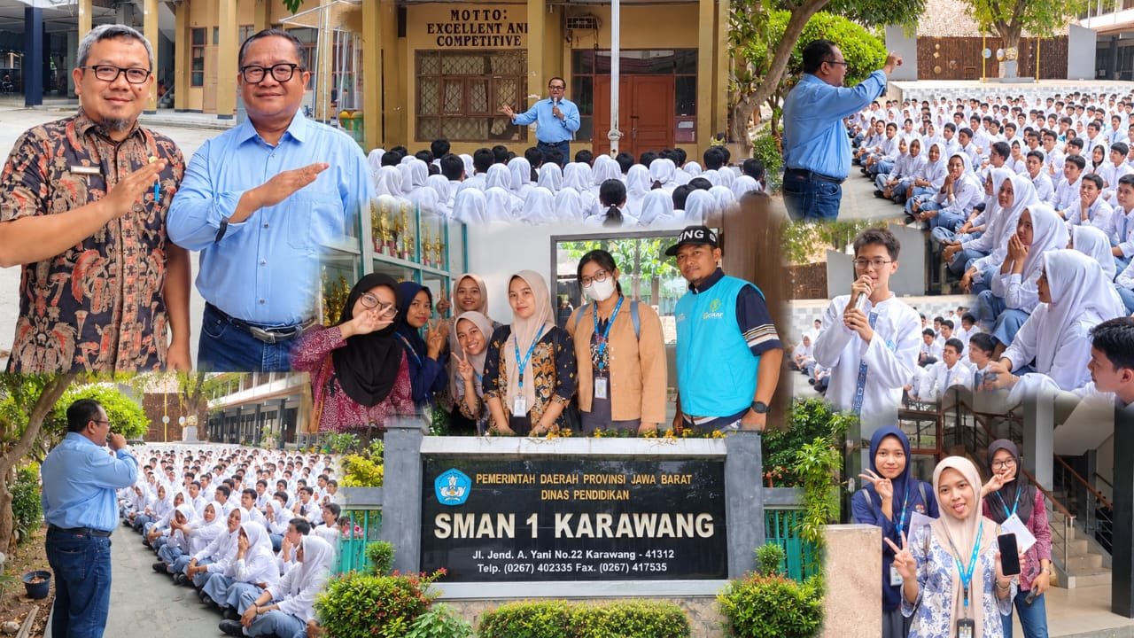 Ribuan Siswa SMAN 1 Karawang Antusias Ikuti Sosialisasi GOKAR Sahabat Pelajar