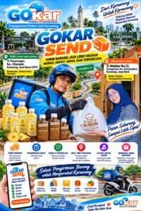 Layanan pengiriman barang GOKAR SEND terus didorong sebagai solusi transportasi logistik yang mudah, hemat, dan aman bagi pelaku usaha mikro, kecil, dan menengah (UMKM) di Kabupaten Karawang.