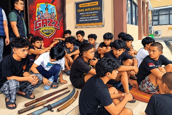 Tawuran Dini Hari di Warungbambu Karawang, Satu Remaja Tewas, 20 Orang Diamankan